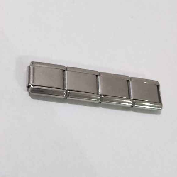 4 Blank Italian Link Stainless Steel‎ Charm for Nomination Style Bracelet - Picture 1 of 2